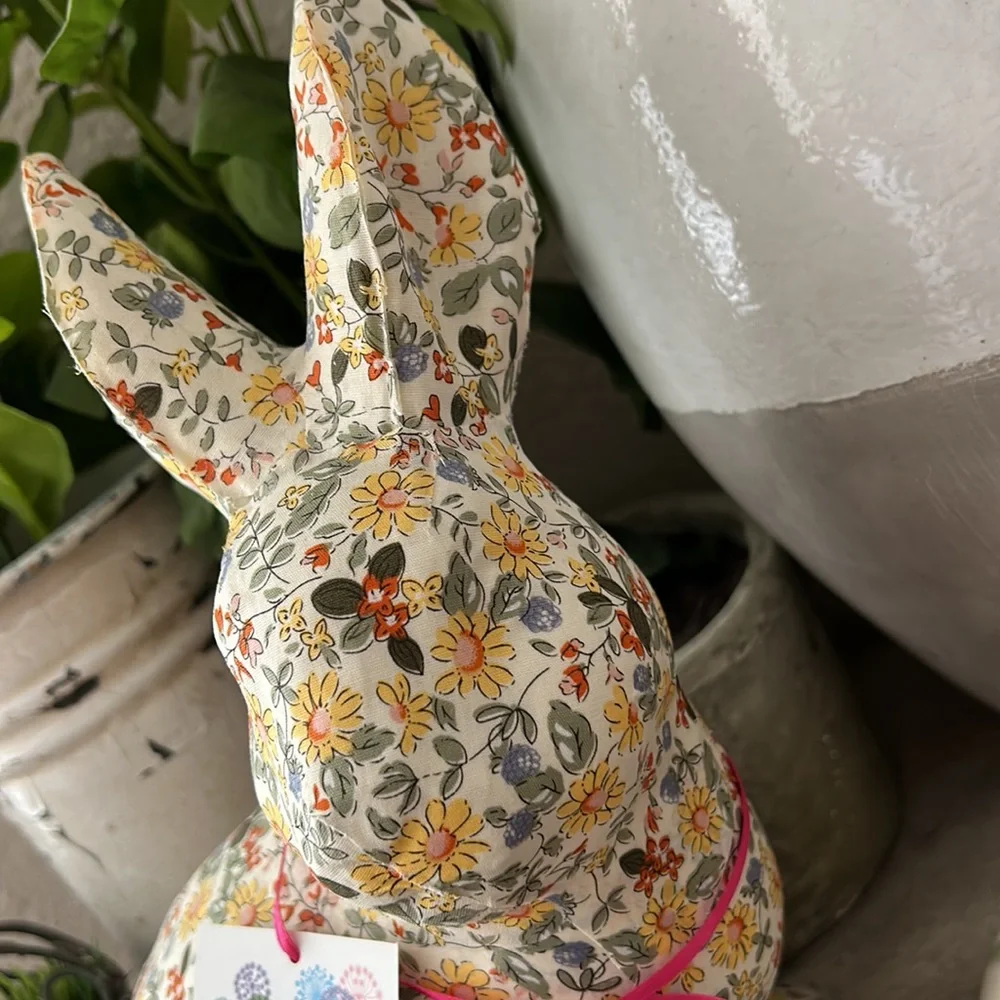 Boho Farmhouse Shabby Chic Easter Spring Bunny Rabbit